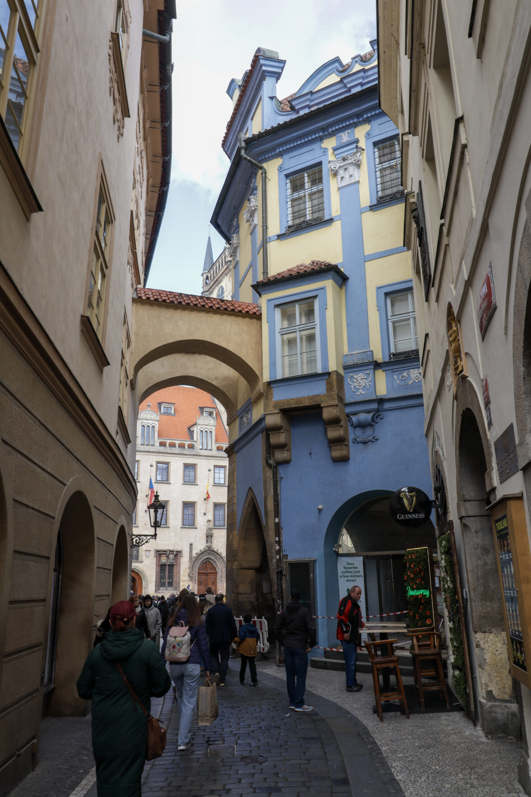 Prague Backstreet Where a Gothic Arch